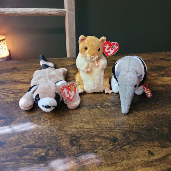 Ty | Toys | Ty Beanie Babies Ringo The Raccoon Pellet The Hamster Ants ...